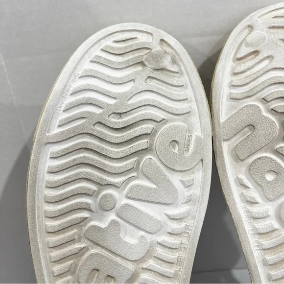 Native Unisex Jefferson Color Block Size W-10-M-8 Slip-On Sandals White Tan - Picture 8 of 10